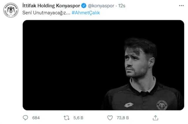 Konyaspor'dan Ahmet Çalık'ın vefatı sonrası anlamlı hareket! 6 numaralı formasını emekli ettiler