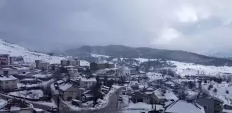 (DRONE) Yedisu'da kar yağışı etkisini sürdürüyor