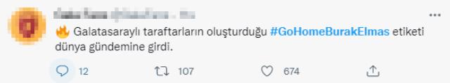 Galatasaray taraftarının tepkisi dinmiyor! 'GoHomeBurakElmas' etiketi dünya gündeminde birinci sıraya oturdu