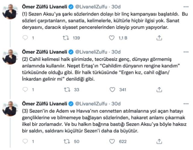 Zülfü Livaneli, minik serçeyi yalnız bırakmadı! ''Haksız saldırı saldıranı küçültür, Sezen'i daha da büyütür''