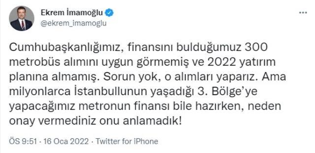 İmamoğlu'nun ardından bir metro isyanı da Zeydan Karalar'dan: Niye onaylamadığını bilmiyoruz İmamoğlu'nun ardından bir metro isyanı da Zeydan Karalar'dan: Niye onaylamadığını bilmiyoruz