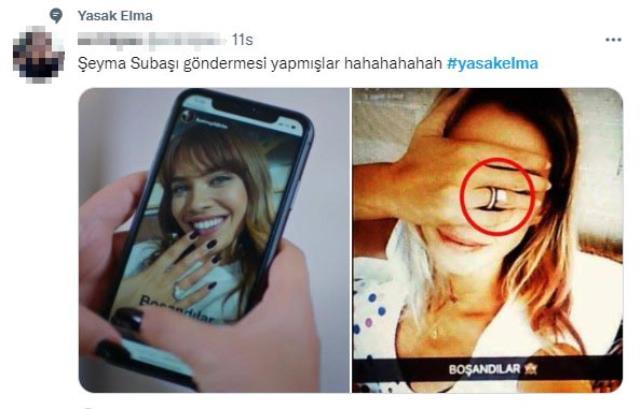 Yasak Elma dizisinde Şeyma Subaşı göndermesi! 'Boşandılar' paylaşımı yeniden gündem oldu