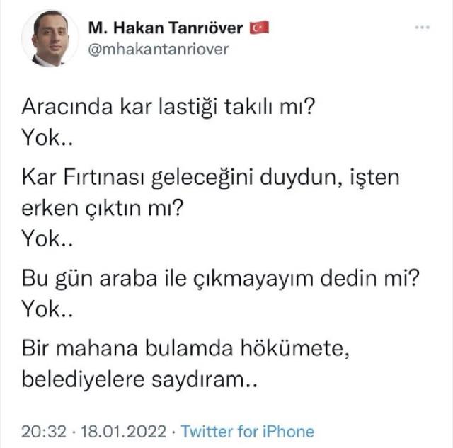 Gaziantep'te belediye yetkilisi yolda mahsur kalan vatandaşı suçladı: Bir mahana bulamda hökümete saydıram Gaziantep'te belediye yetkilisi yolda mahsur kalan vatandaşı suçladı: Bir mahana bulamda hökümete saydıram