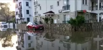 Köyceğiz Gölü'nden taşan sular geriye çekilmeye başladı