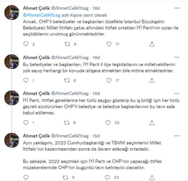 Millet İttifakı'nda ipler gerildi! İYİ Partili vekilden CHP'ye sert sözler: Bizi yok sayıyorlar Millet İttifakı'nda ipler gerildi! İYİ Partili vekilden CHP'ye sert sözler: Bizi yok sayıyorlar