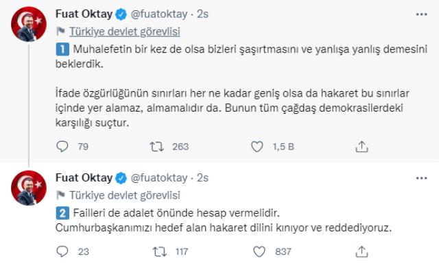 Cumhurbaşkanı Yardımcısı Oktay'dan Sedef Kabaş açıklaması: Hakaret, ifade özgürlüğü sınırları içinde yer alamaz Cumhurbaşkanı Yardımcısı Oktay'dan Sedef Kabaş açıklaması: Hakaret, ifade özgürlüğü sınırları içinde yer alamaz