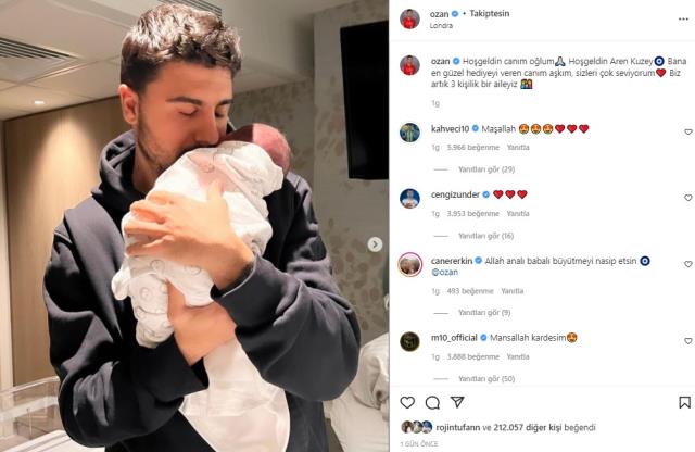 Baba olan Ozan Tufan'dan eşine ve evladına duygusal mesaj Baba olan Ozan Tufan'dan eşine ve evladına duygusal mesaj