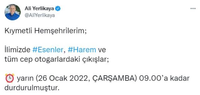 Son Dakika: İstanbul'da tüm otogarlarda araç çıkışları yarın sabah 09.00'a kadar durduruldu