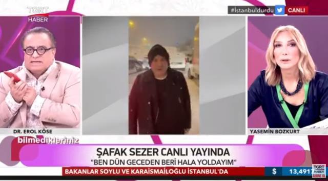 Trafikte mahsur kalan Şafak Sezer: 21 saattir yoldayım, kendimi hastaneye atmaya çalışıyorum