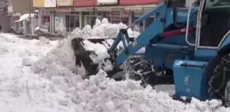 Beytüşşebap'ta belediye ekipleri kar temizleme ve tuzlama çalışmasını sürdürüyor