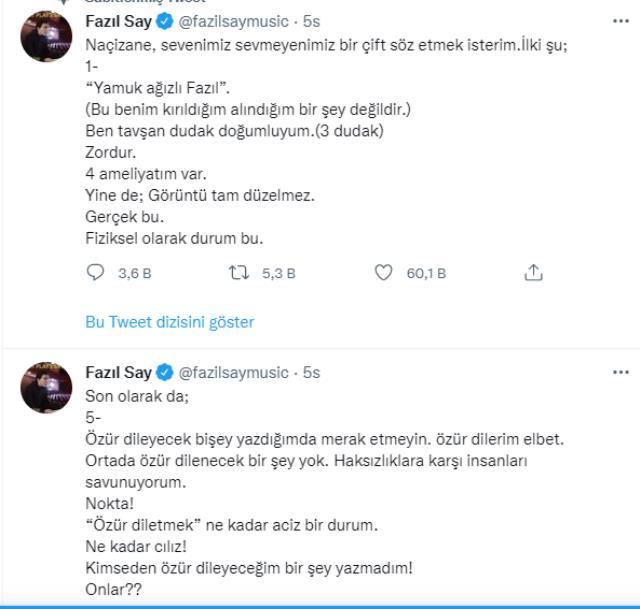 Fazıl Say'dan kendisi hakkındaki eleştirilere yanıt: Sanatçıları tutkuları ile baş başa bırakın