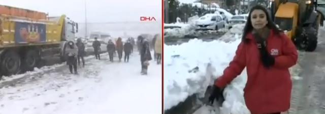 İstanbul Hadımköy'deki kar esareti sürüyor! Araçlarını bırakıp yürüyerek devam edenler, 40 saat bekleyenler var İstanbul Hadımköy'deki kar esareti sürüyor! Araçlarını bırakıp yürüyerek devam edenler, 40 saat bekleyenler var