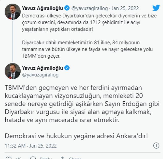 Millet İttifakı'nda 'Diyarbakır' çatlağı! Kılıçdaroğlu'na İYİ Parti'nin ağır topu Yavuz Ağıralioğlu'ndan yanıt Millet İttifakı'nda 'Diyarbakır' çatlağı! Kılıçdaroğlu'na İYİ Parti'nin ağır topu Yavuz Ağıralioğlu'ndan yanıt