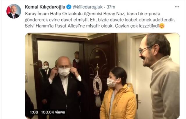 Öğrenci davet etti, Kemal Kılıçdaroğlu ziyarette bulundu Öğrenci davet etti, Kemal Kılıçdaroğlu ziyarette bulundu
