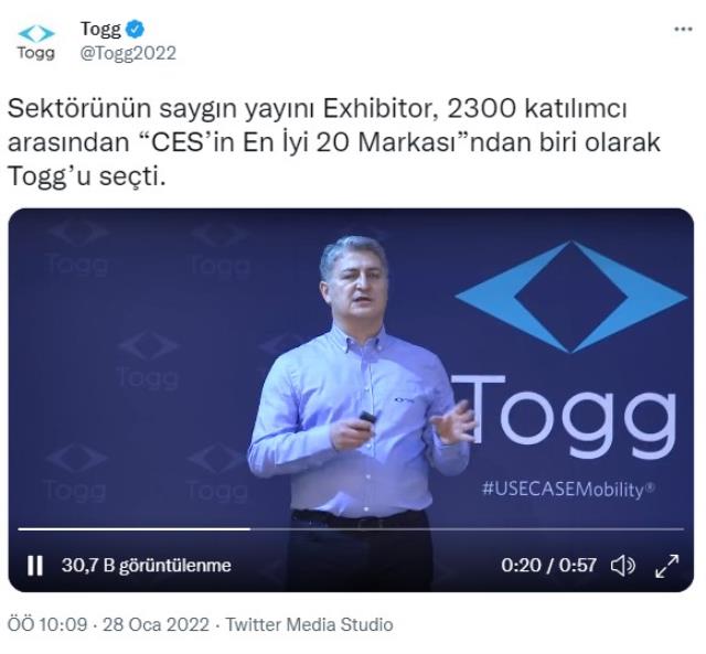 Türkiye'nin yerli otomobili, CESS 2022'nin en iyi 20 markası arasına girdi Türkiye'nin yerli otomobili, CESS 2022'nin en iyi 20 markası arasına girdi
