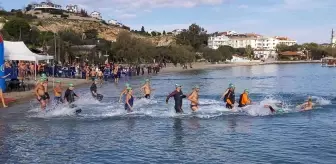 Datça'da '16. Açık Deniz Kış Yüzme Maratonu' düzenlendi