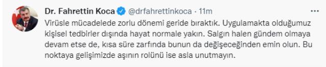 Son Dakika: Türkiye'de 31 Ocak günü koronavirüs nedeniyle 182 kişi vefat etti, 93 bin 261 yeni vaka tespit edildi Son Dakika: Türkiye'de 31 Ocak günü koronavirüs nedeniyle 182 kişi vefat etti, 93 bin 261 yeni vaka tespit edildi