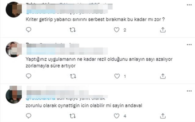 Futbolseverler çileden çıktı! TFF'nin yerli kuralıyla ilgili yaptığı paylaşıma tepki yağıyor Futbolseverler çileden çıktı! TFF'nin yerli kuralıyla ilgili yaptığı paylaşıma tepki yağıyor