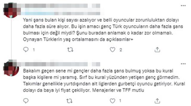 Futbolseverler çileden çıktı! TFF'nin yerli kuralıyla ilgili yaptığı paylaşıma tepki yağıyor Futbolseverler çileden çıktı! TFF'nin yerli kuralıyla ilgili yaptığı paylaşıma tepki yağıyor