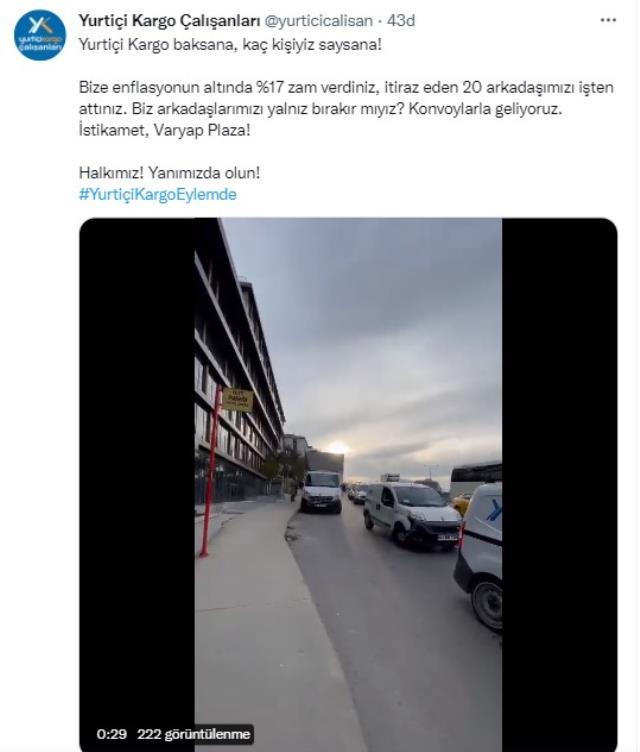 Yurtiçi Kadro çalışanları eylem düzenliyor! Bu sefalete son verin Yurtiçi Kadro çalışanları eylem düzenliyor! Bu sefalete son verin