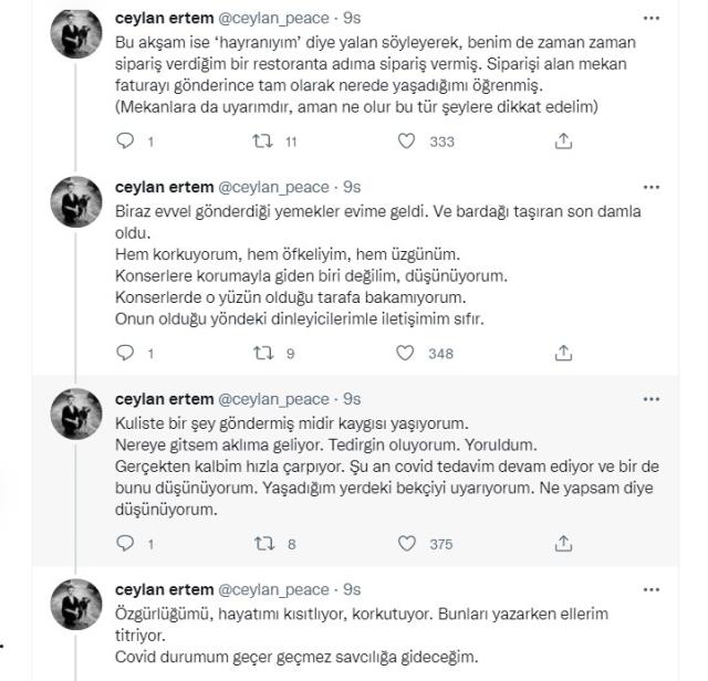 Ceylan Ertem'in tacizcisi birlikte olmak için cinsiyet bile değiştirdi! Ceylan Ertem: 6 yıldır taciz ve takip altındayım Ceylan Ertem'in tacizcisi birlikte olmak için cinsiyet bile değiştirdi! Ceylan Ertem: 6 yıldır taciz ve takip altındayım