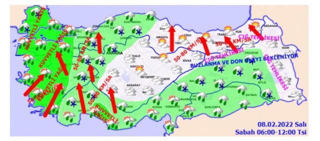 Meteoroloji'den 55 kente sarı ve turuncu kodlu uyarı!