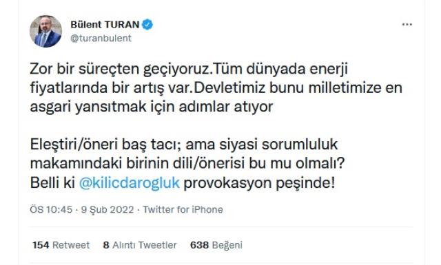 AK Parti'den Kılıçdaroğlu'nun 'Faturaları ödemeyeceğim' restine sert yanıt AK Parti'den Kılıçdaroğlu'nun 'Faturaları ödemeyeceğim' restine sert yanıt