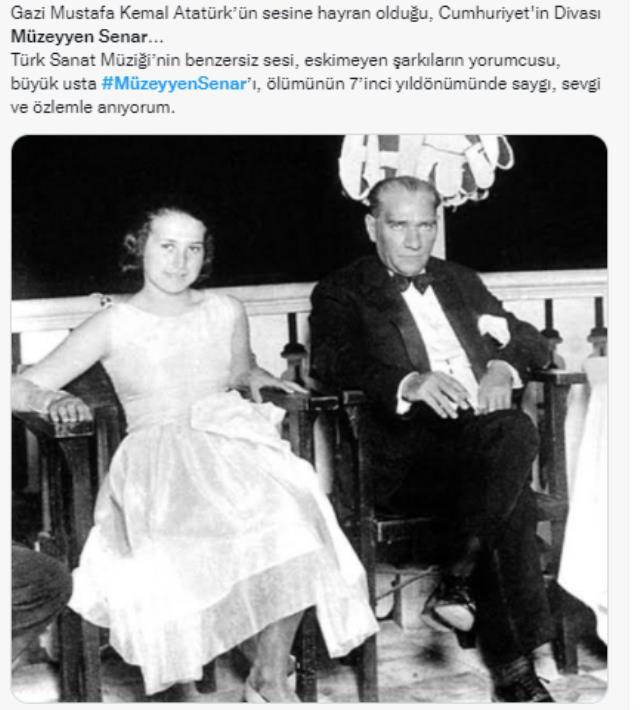 Atatürk ile fotoğraf çekilen kız çocuğunun Müzeyyen Senar olduğu iddiası