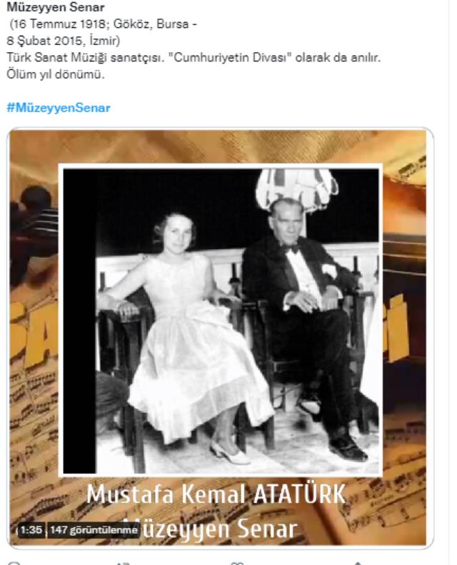 Atatürk ile fotoğraf çekilen kız çocuğunun Müzeyyen Senar olduğu iddiası