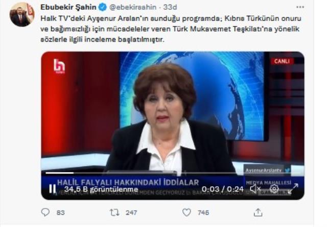 Ayşenur Arslan, Türk Mukavemet Teşkilatı'nı 'suikastçı örgüt' olarak tanımladı! RTÜK inceleme başlattı