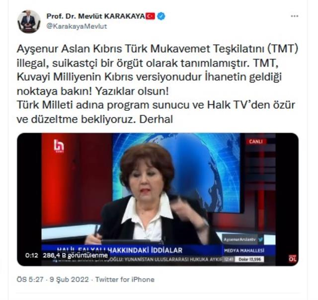 Ayşenur Arslan, Türk Mukavemet Teşkilatı'nı 'suikastçı örgüt' olarak tanımladı! RTÜK inceleme başlattı