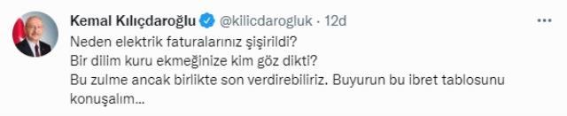 Son Dakika: Kılıçdaroğlu'ndan hükümete elektrik faturası resti: Zamlar geri çekilmezse ödemeyeceğim