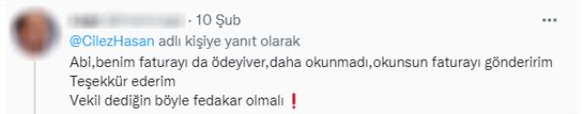Kılıçdaroğlu'na 'faturanı ben ödeyeceğim' diyen Hasan Çilez'e yorum yağmuru: Benim faturamı da öde! Kılıçdaroğlu'na 'faturanı ben ödeyeceğim' diyen Hasan Çilez'e yorum yağmuru: Benim faturamı da öde!
