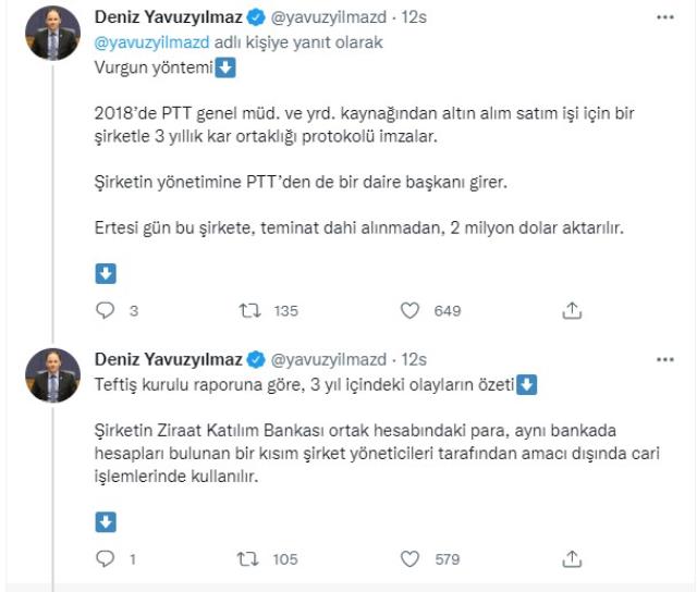 PTT Teftiş Kurulu Raporu: PTT'nin 2 milyon doları buhar oldu! CHP'li vekil paylaştı PTT Teftiş Kurulu Raporu: PTT'nin 2 milyon doları buhar oldu! CHP'li vekil paylaştı