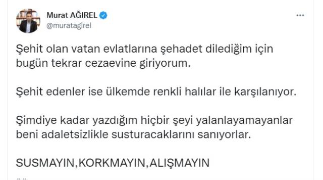 MİT haberi sebebiyle hüküm giyen gazeteci Murat Ağırel ve Barış Pehlivan yeniden cezaevine giriyor MİT haberi sebebiyle hüküm giyen gazeteci Murat Ağırel ve Barış Pehlivan yeniden cezaevine giriyor