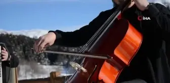 Şavşat Karagöl'de sanat doğayla buluştu, ortaya mest eden görüntüler çıktı