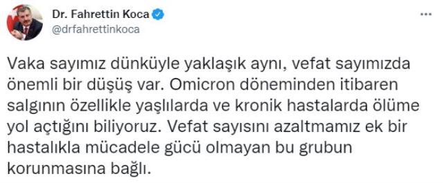 Son Dakika: Türkiye'de 16 Şubat günü koronavirüs nedeniyle 271 kişi vefat etti, 94 bin 176 yeni vaka tespit edildi Son Dakika: Türkiye'de 16 Şubat günü koronavirüs nedeniyle 271 kişi vefat etti, 94 bin 176 yeni vaka tespit edildi