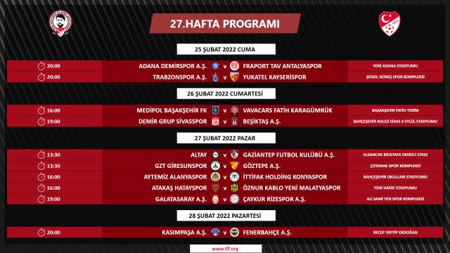 Süper Lig'de program belli oldu! İşte dev derbilerin tarihleri