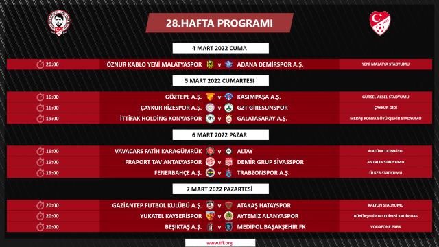 Süper Lig'de program belli oldu! İşte dev derbilerin tarihleri