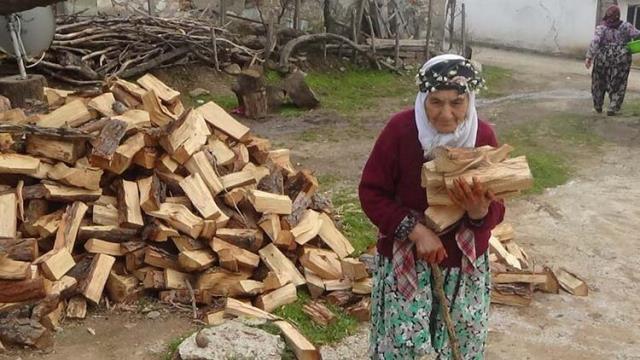 Derdi; yürek sızısı! 85 yaşındaki Hörü acısını dindirmek için odun topluyor Derdi; yürek sızısı! 85 yaşındaki Hörü acısını dindirmek için odun topluyor