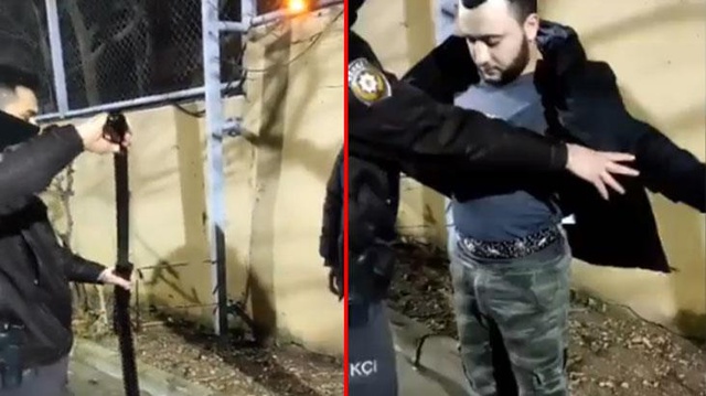 Devriye gezen polisler fark etti, şüpheli şahsın kemerinden kılıç çıktı Devriye gezen polisler fark etti, şüpheli şahsın kemerinden kılıç çıktı