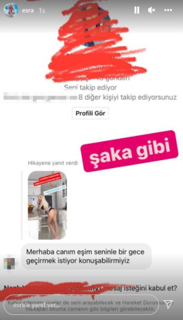 Esra Ersoy, takipçisinin attığı ahlaksız teklifi ifşa etti Esra Ersoy, takipçisinin attığı ahlaksız teklifi ifşa etti