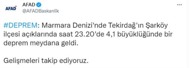 Son Dakika: Deprem gerçeği bir kez daha kendini hatırlattı! İstanbul'un yanı başı gece yarısı sallandı Son Dakika: Deprem gerçeği bir kez daha kendini hatırlattı! İstanbul'un yanı başı gece yarısı sallandı