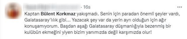 Galatasaraylı taraftarlar, Çaykur Rizespor'a imza atan Bülent Korkmaz'a tepki gösterdi