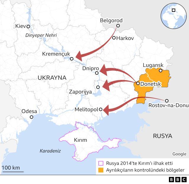 Ukrayna'nın tamamı düşebilir! İşte Rusya'nın olası bir işgalde izleyeceği 3 rota Ukrayna'nın tamamı düşebilir! İşte Rusya'nın olası bir işgalde izleyeceği 3 rota