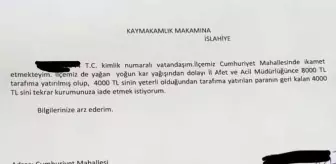 Afetzede gelen yardımın yarısını devlete iade etti