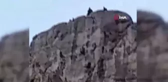 Kayalıklarda mahsur kalan genç için film gibi operasyon