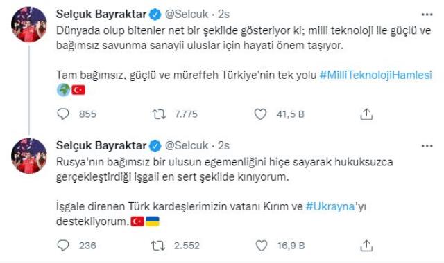 Selçuk Bayraktar, Türk SiHA'larını kullanan Ukrayna ve Rusya savaşı hakkında ilk kez konuştu Selçuk Bayraktar, Türk SiHA'larını kullanan Ukrayna ve Rusya savaşı hakkında ilk kez konuştu