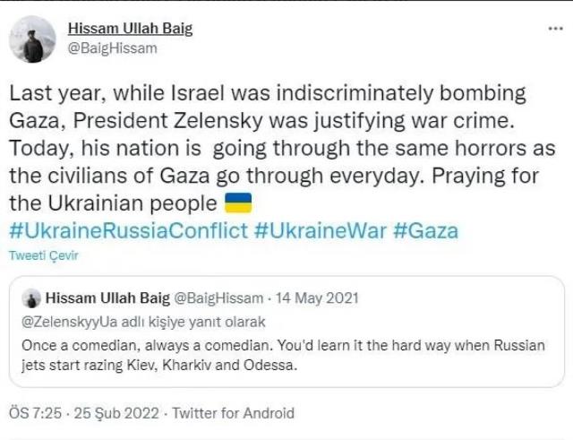 10 ay önce İsrail'i destekleyen Zelenskiy'e, verdiği cevabı tekrar hatırlattı: Rus uçakları Kiev, Kharkiv ve Odessa'yı bombaladığında anlarsın