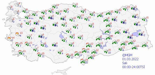 Mart ayının ilk gününde hava nasıl olacak: Yurt genelinde yağışlar hakim, hava parçalı çok bulutlu! Mart ayının ilk gününde hava nasıl olacak: Yurt genelinde yağışlar hakim, hava parçalı çok bulutlu!